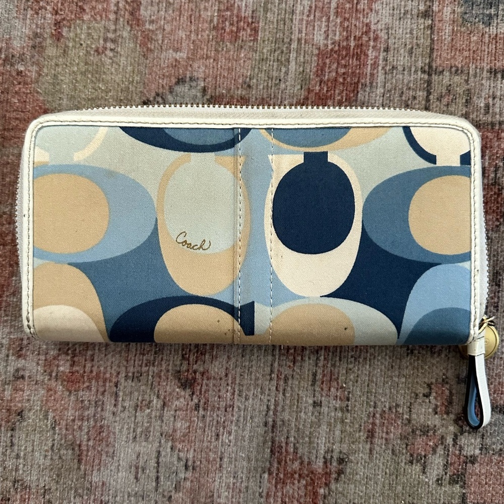 Coach Op Art Zip-Around Continental Wallet